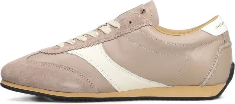 Philippe Model Paris logo-patch panelled sneakers Beige - Foto 5