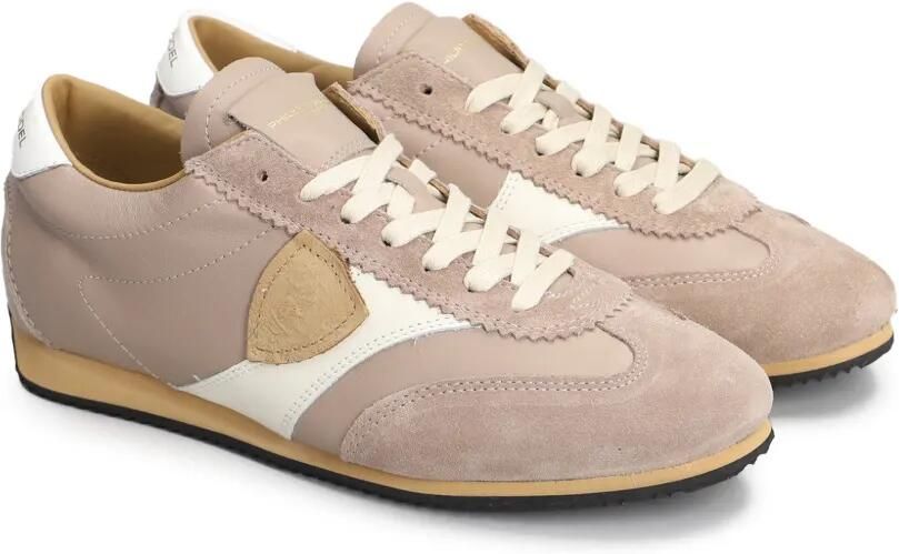 Philippe Model Paris logo-patch panelled sneakers Beige - Foto 4