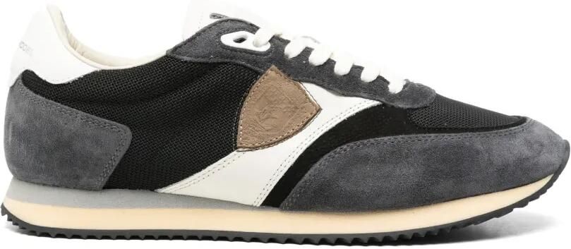 Philippe Model Paris logo-patch panelled sneakers Blauw