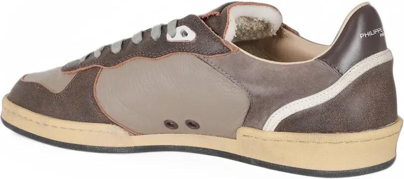 Philippe Model Paris Pgal logo-patch panelled sneakers Bruin - Foto 3