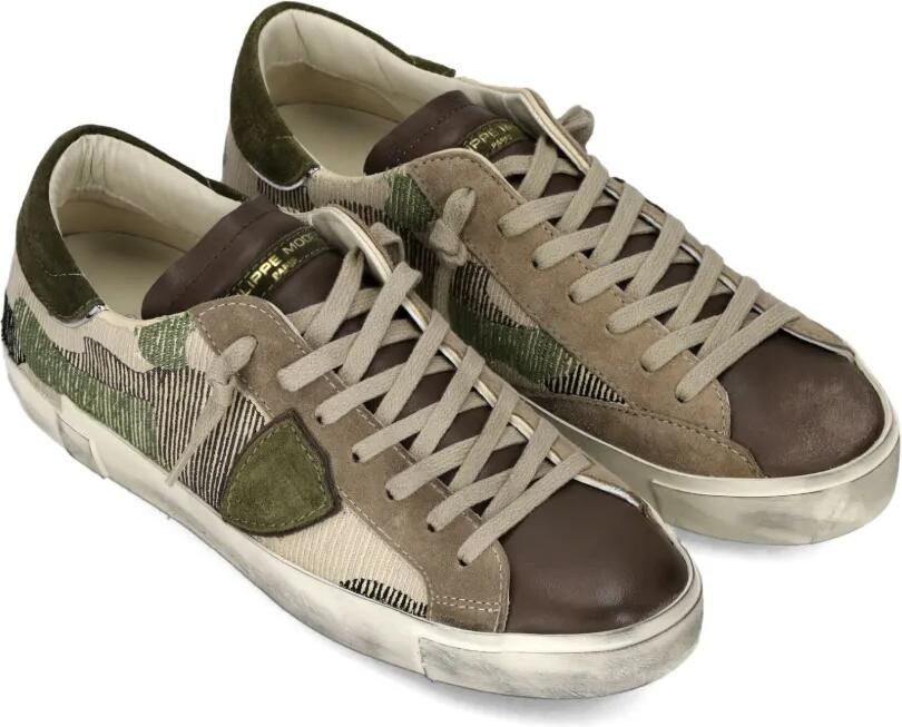 Philippe Model Paris Low-top sneakers met camouflageprint Bruin - Foto 3