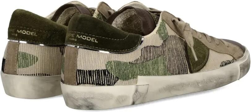 Philippe Model Paris Low-top sneakers met camouflageprint Bruin - Foto 4