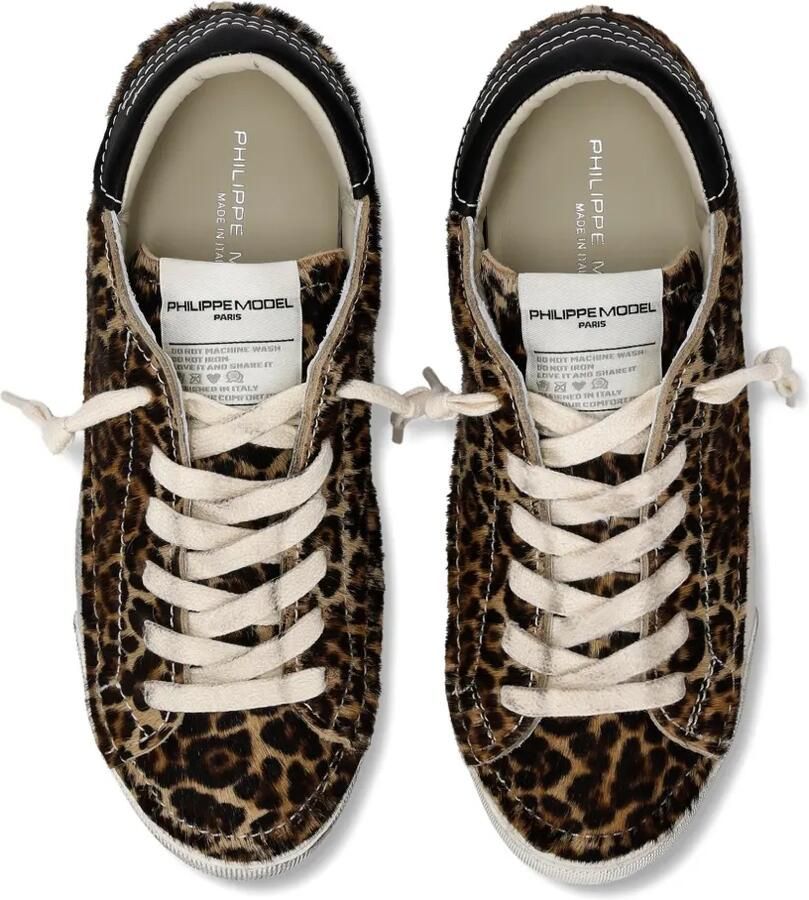 Philippe Model Paris Low-top sneakers met dierenprint Bruin - Foto 2