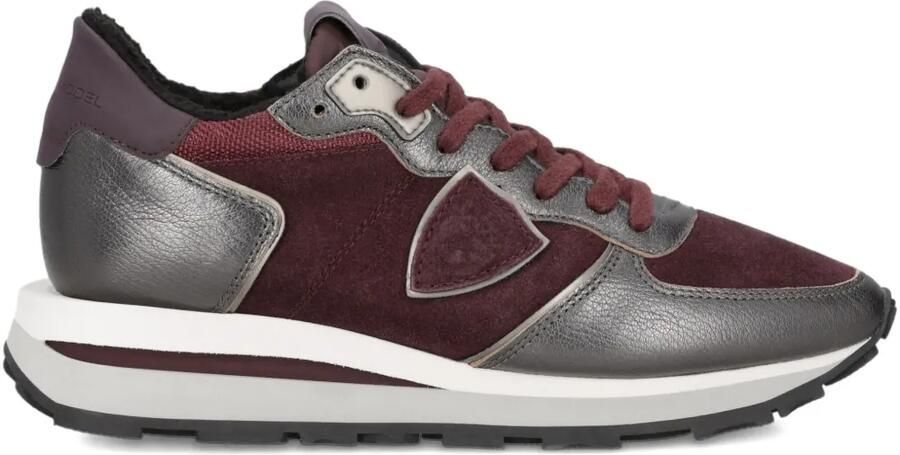 Philippe Model Paris Metallic hardloopsneakers Rood
