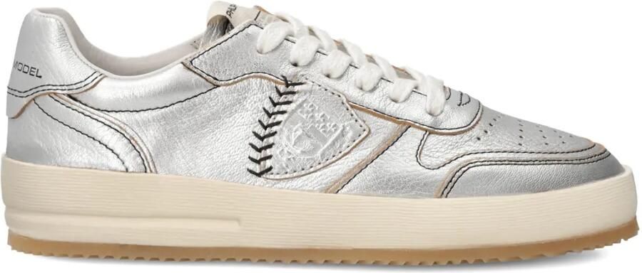 Philippe Model Paris Nice leren sneakers met honkbalstiksel Grijs