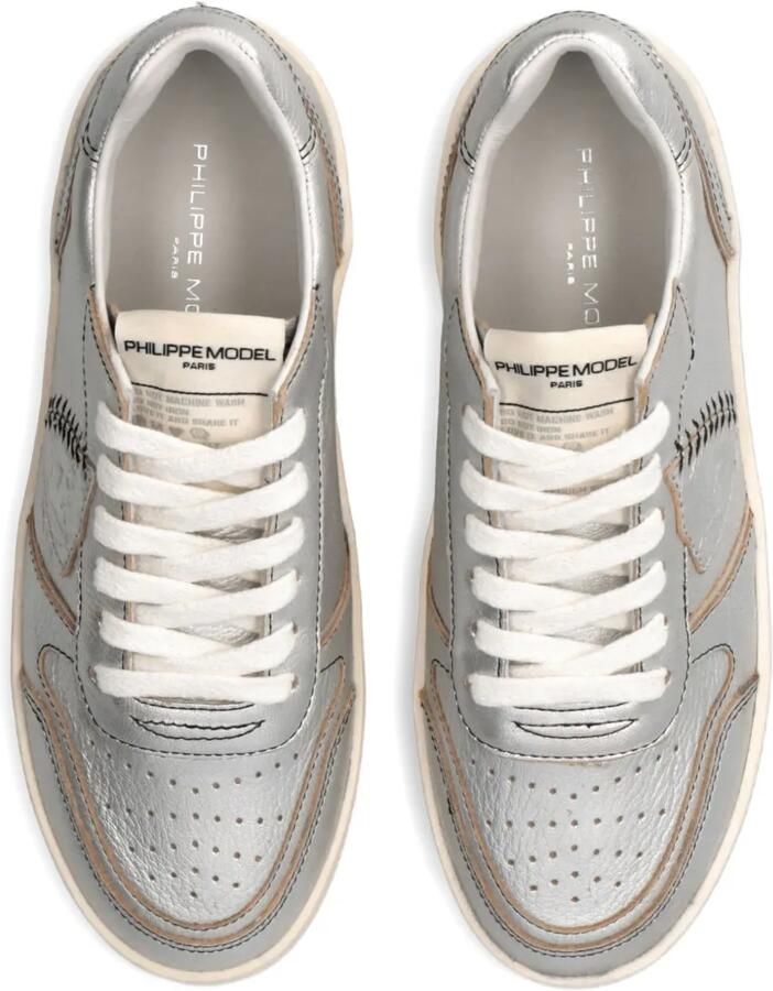 Philippe Model Paris Nice leren sneakers met honkbalstiksel Grijs - Foto 2