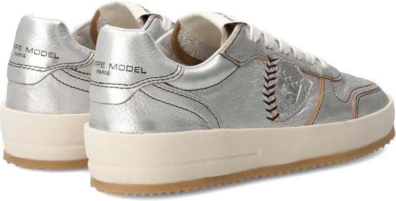 Philippe Model Paris Nice leren sneakers met honkbalstiksel Grijs - Foto 4