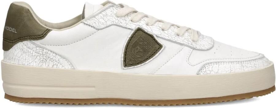 Philippe Model Paris Nice sneakers met leren vlakken Wit