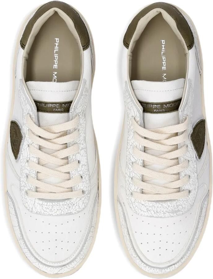 Philippe Model Paris Nice sneakers met leren vlakken Wit - Foto 2