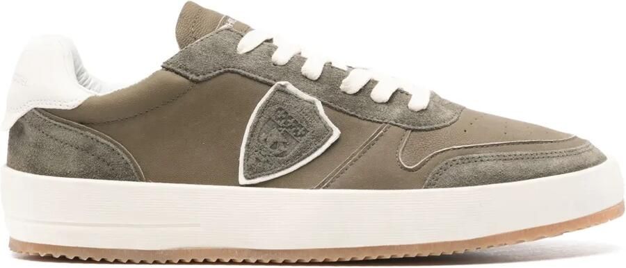 Philippe Model Paris Nice sneakers met logo-patch Groen