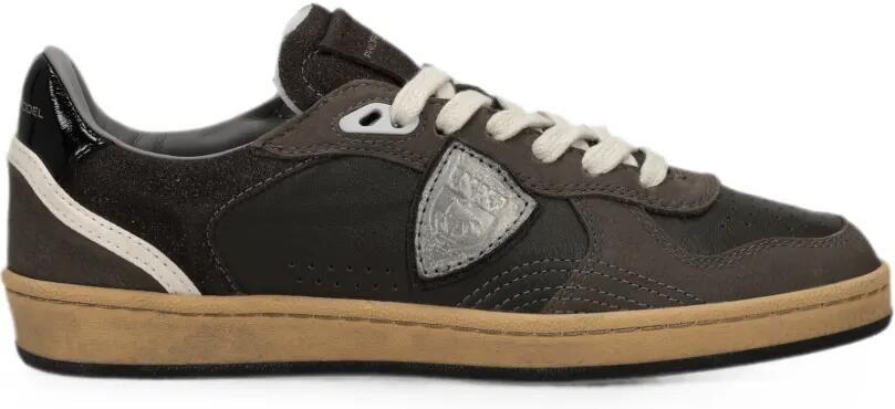 Philippe Model Paris Pegal leren sneakers met vlakken Bruin