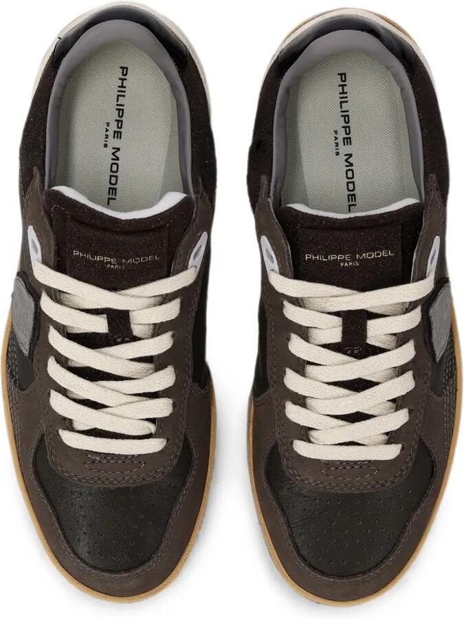 Philippe Model Paris Pegal leren sneakers met vlakken Bruin - Foto 2