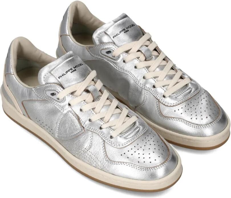 Philippe Model Paris Pgal geperforeerde low-top sneakers Zilver