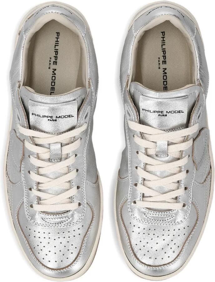 Philippe Model Paris Pgal geperforeerde low-top sneakers Zilver - Foto 2