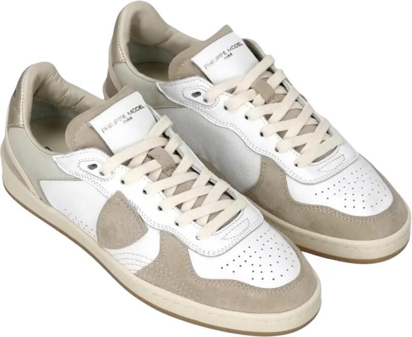 Philippe Model Paris Pgal leren sneakers met vlakken Beige
