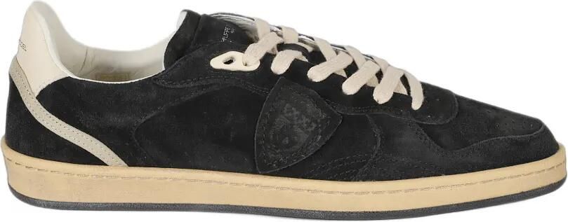 Philippe Model Paris Pgal suede logo-patch sneakers Zwart