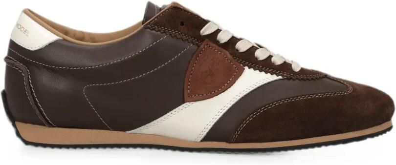 Philippe Model Paris Planche leren sneakers met vlakken Bruin