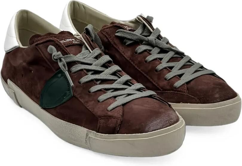 Philippe Model Paris PRLU.XS25 sneakers met logo-patch Bruin - Foto 2