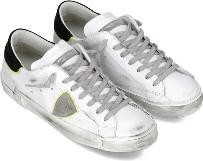 Philippe Model Paris PRSX gerafelde leren sneakers Wit - Foto 3