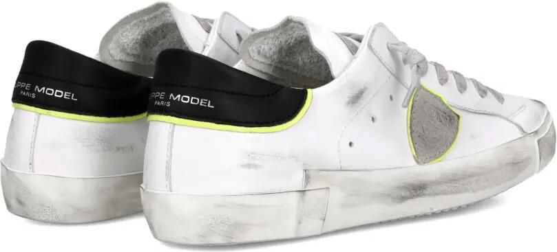 Philippe Model Paris PRSX gerafelde leren sneakers Wit - Foto 4