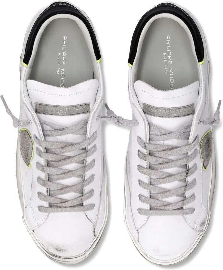 Philippe Model Paris PRSX gerafelde leren sneakers Wit - Foto 2