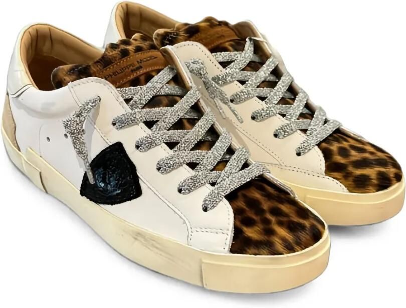 Philippe Model Paris PRSX leopard-print sneakers Wit - Foto 3