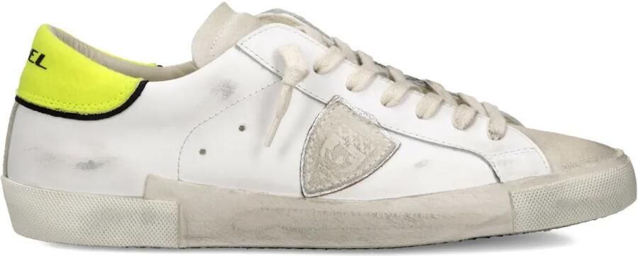 Philippe Model Paris Prsx leren low-top sneakers met patchwork Wit