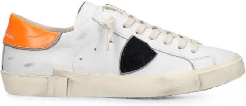 Philippe Model Paris PRSX leren sneakers met logo-patch Wit