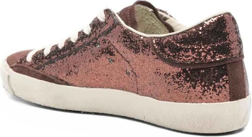 Philippe Model Paris PRSX Low glitter-effect sneakers Bruin - Foto 3