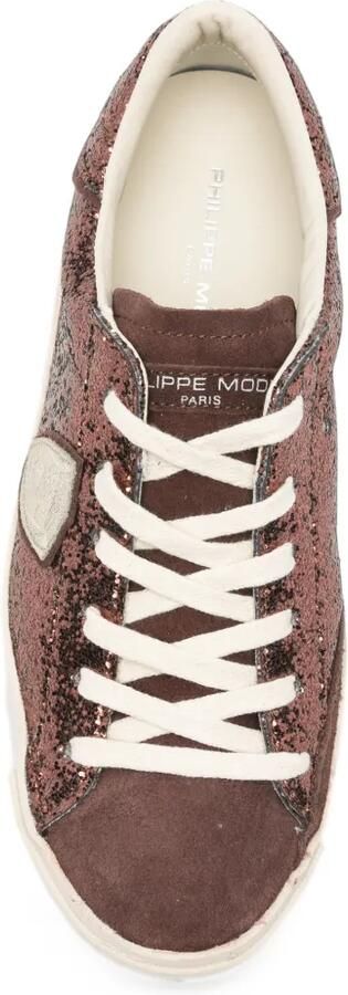 Philippe Model Paris PRSX Low glitter-effect sneakers Bruin - Foto 4