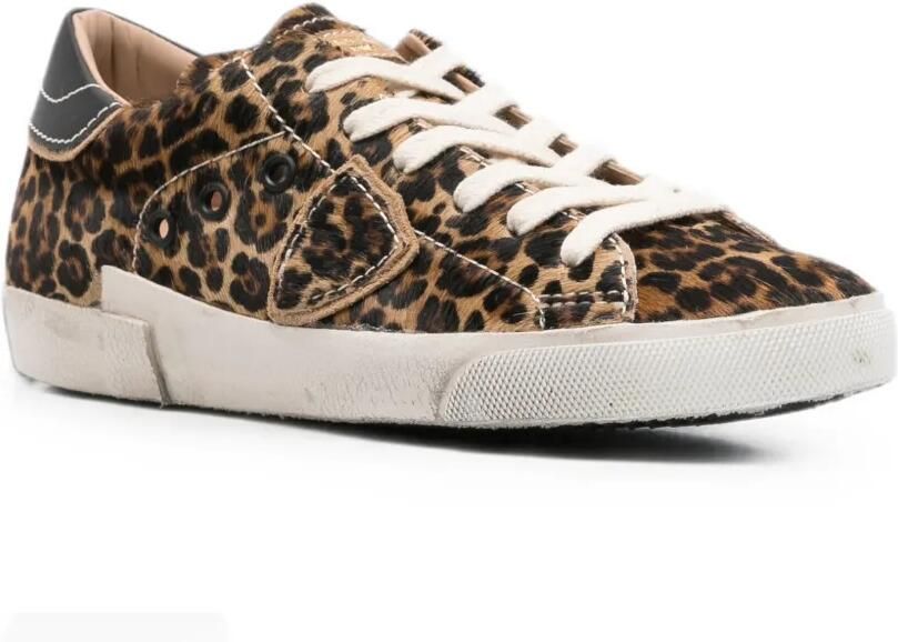 Philippe Model Paris PRSX Low Paris sneakers met luipaardprint Beige - Foto 2