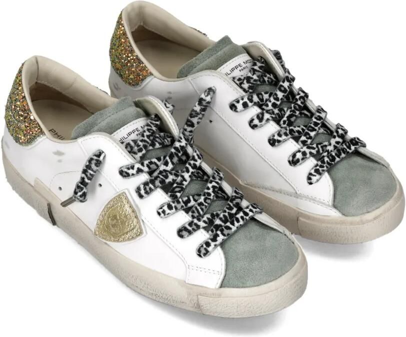 Philippe Model Paris PRSX low-top sneakers met glitter Wit - Foto 3