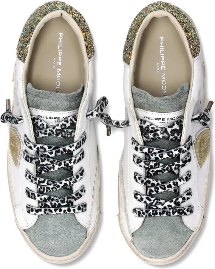 Philippe Model Paris PRSX low-top sneakers met glitter Wit - Foto 2
