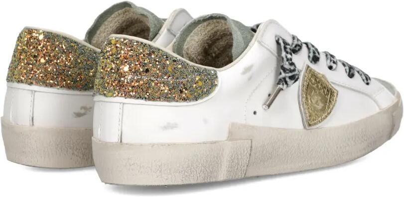 Philippe Model Paris PRSX low-top sneakers met glitter Wit - Foto 4