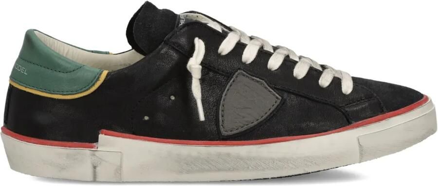 Philippe Model Paris Prsx low-top sneakers met suède vlakken Zwart