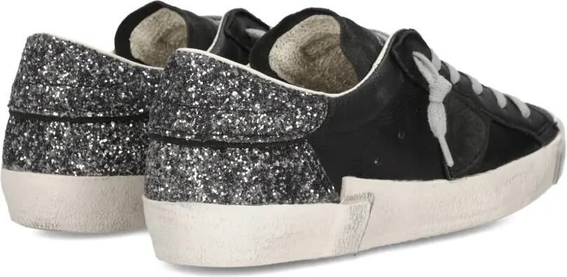 Philippe Model Paris Prsx sneakers met glitter-detail Zwart - Foto 4