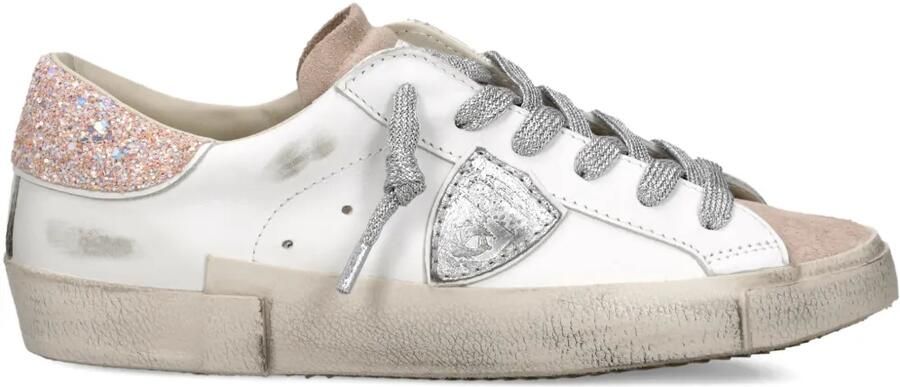 Philippe Model Paris PRSX sneakers met glitter hak Wit