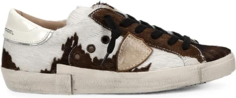 Philippe Model Paris PRSX sneakers met koeienprint Bruin