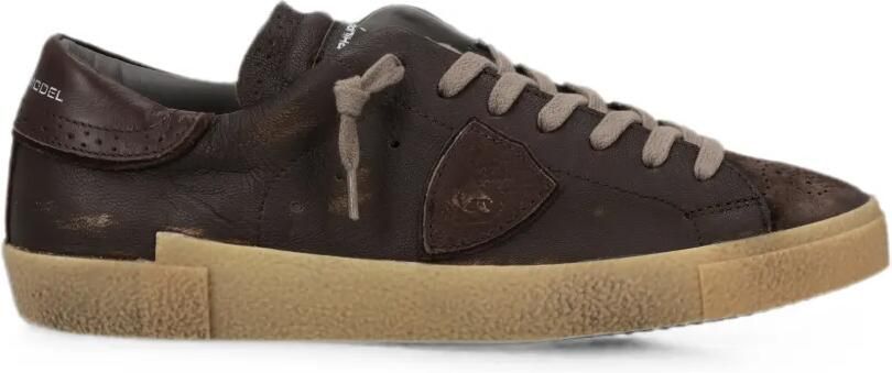 Philippe Model Paris Prsx sneakers met logo-patch Bruin