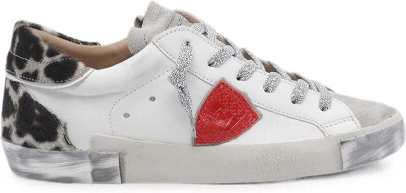 Philippe Model Paris Prsx sneakers met luipaardprint Wit