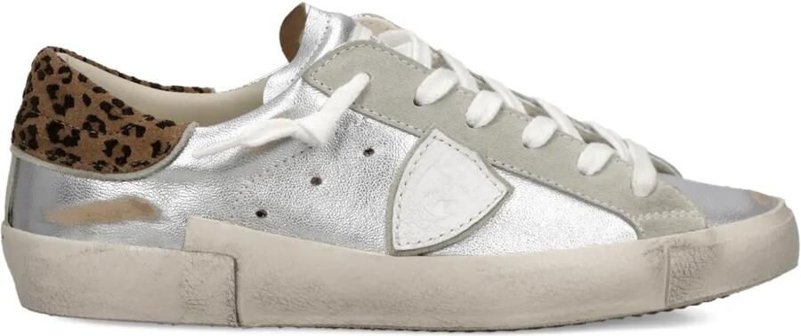 Philippe Model Paris Prsx sneakers met luipaardprint Zilver