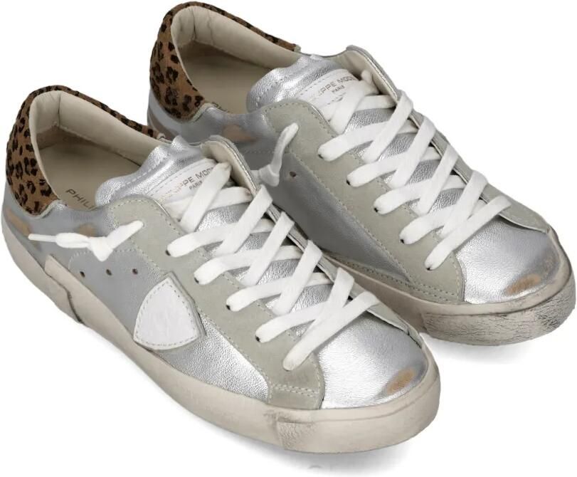 Philippe Model Paris Prsx sneakers met luipaardprint Zilver - Foto 3