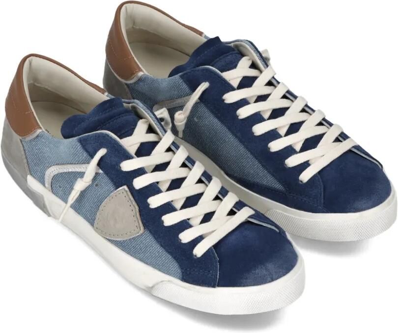 Philippe Model Paris Prsx sneakers met suède-applicatie Blauw - Foto 3