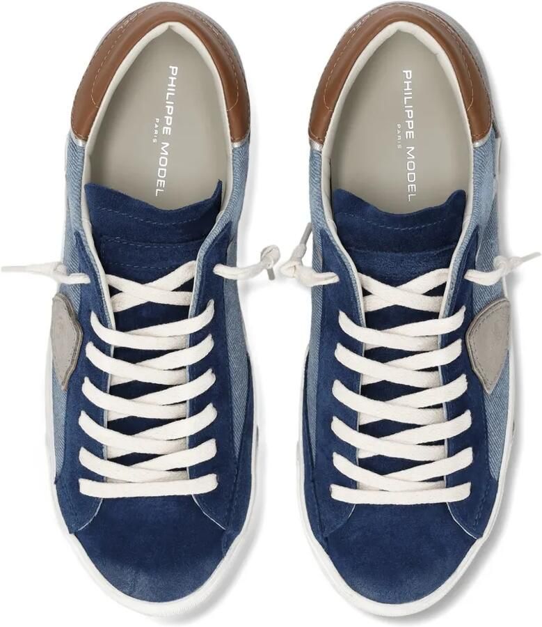 Philippe Model Paris Prsx sneakers met suède-applicatie Blauw - Foto 2