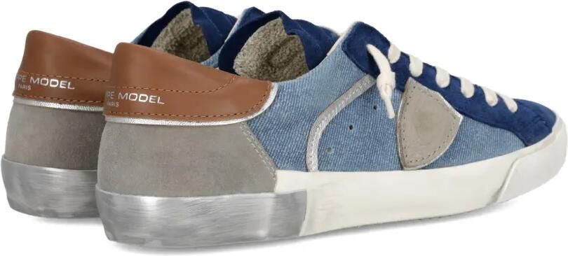Philippe Model Paris Prsx sneakers met suède-applicatie Blauw - Foto 4