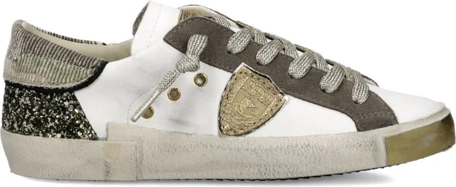 Philippe Model Paris Prsx sneakers verfraaid met glitter Wit
