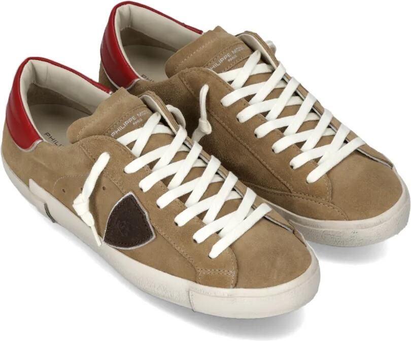 Philippe Model Paris Prsx suède sneakers met logo Beige - Foto 3