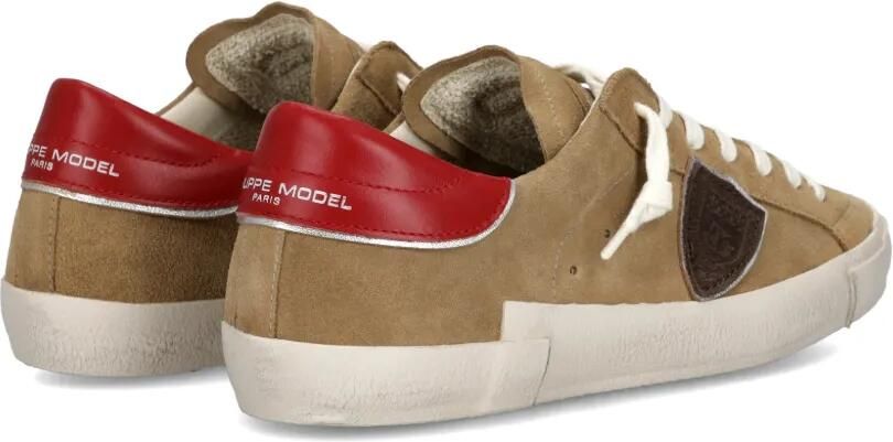 Philippe Model Paris Prsx suède sneakers met logo Beige - Foto 4
