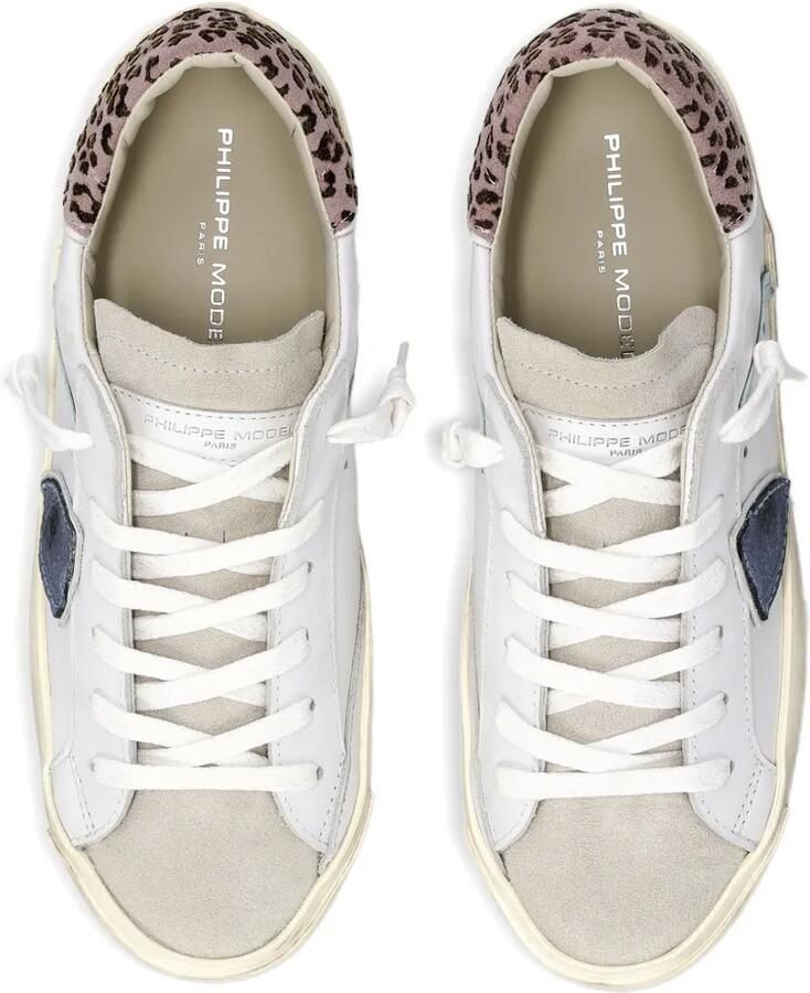 Philippe Model Paris Sneakers met dierenprint en patch Wit - Foto 2