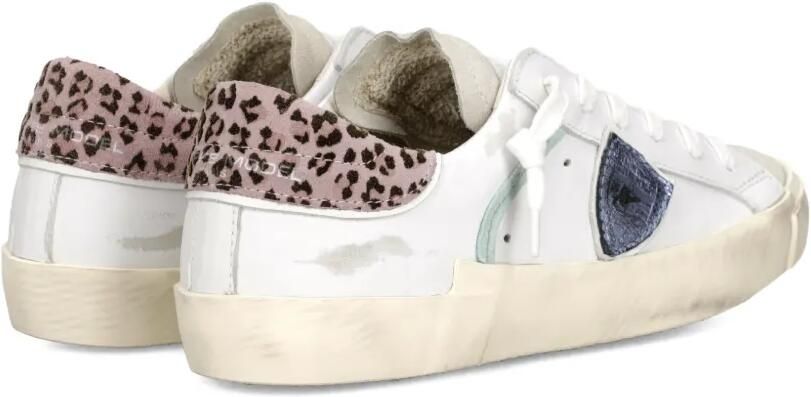 Philippe Model Paris Sneakers met dierenprint en patch Wit - Foto 4